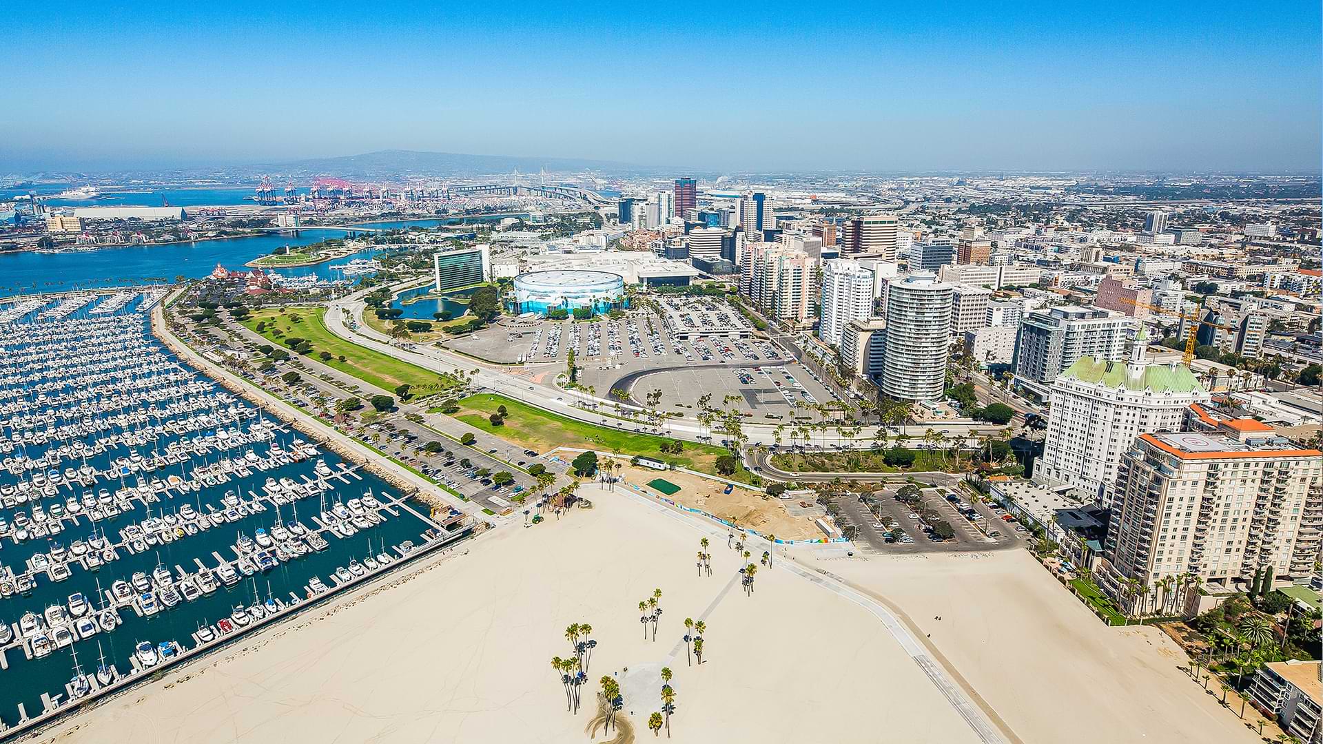 The waterfront in Long Beach will be home to marathon swimming the triathlon at the 2028 Olympics.