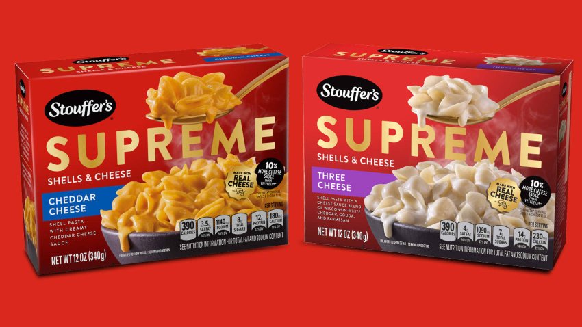 Stouffer’s Supreme launches with two flavors: cheddar cheese and three cheese.