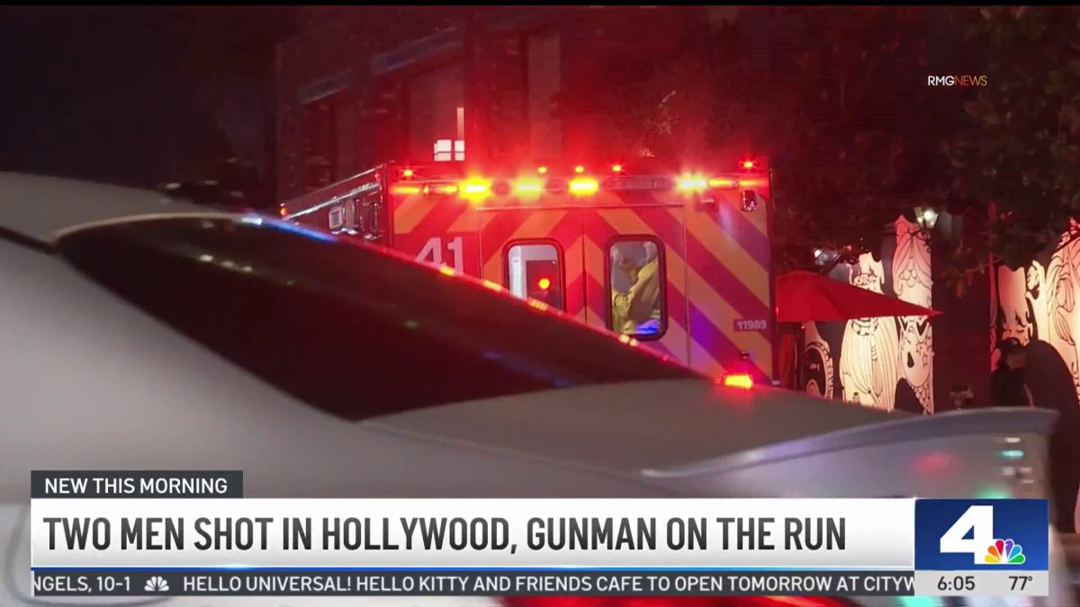 2 men shot in Hollywood, gunman on the run – NBC Los Angeles