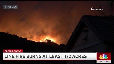 Line Fire burns at least 172 acres in Highland