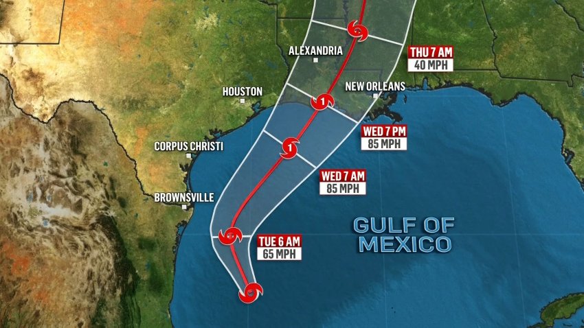 The path of tropical storm Francine