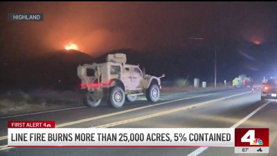 National Guard arrives to help in firefight against Line Fire