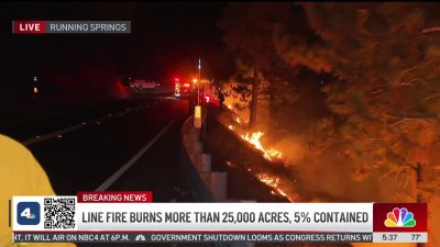 Line Fire burns more than 25,000 acres in San Bernardino County