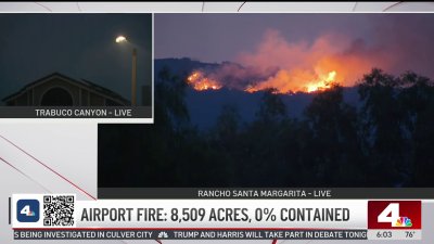 Airport Fire burns over 8,000 acres in Orange County