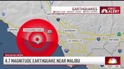 4.7 magnitude earthquake near Malibu