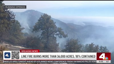 Line Fire in San Bernardino County burns over 36,000 acres