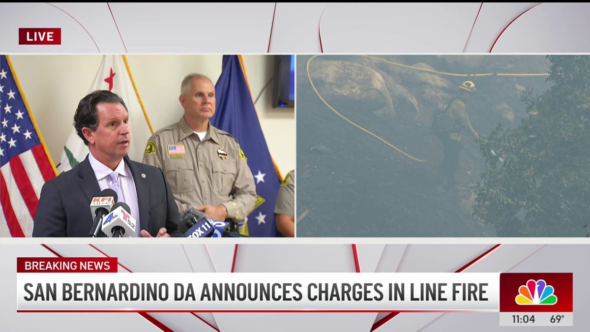 Charges announced in San Bernardino County Line Fire – NBC Los Angeles