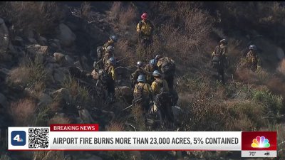 Fire crews making progress on 23,000 acre Airport Fire