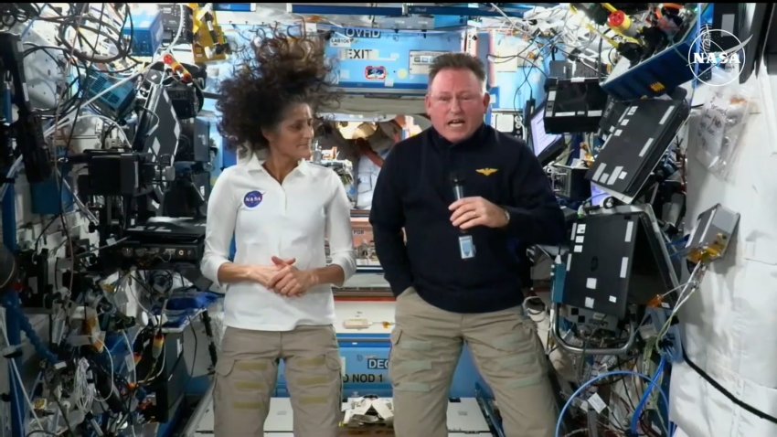 Astronauts Suni Williams and Butch Wilmore in space