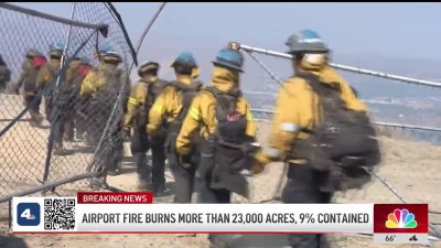 A day in the life of firefighters battling the Airport Fire