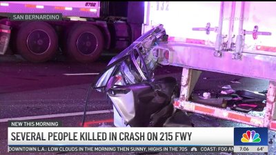 Multi-vehicle crash kills several people in San Bernardino