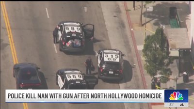 Police fatally shot armed homicide suspect in North Hollywood