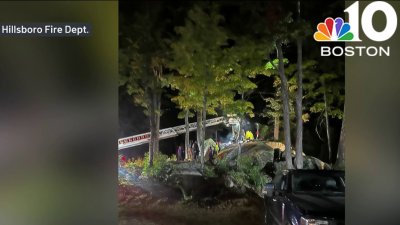 Child gets trapped for hours between boulders in NH