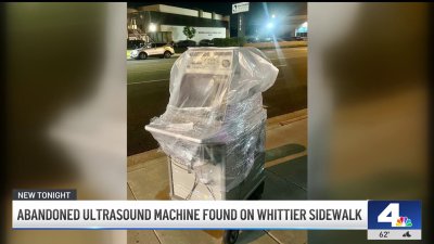 Ultrasound machine found abandoned on Whittier street