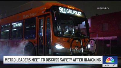 City leaders discuss Metro safety following downtown LA bus hijack