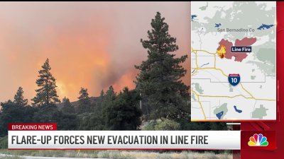 Line Fire flare-up forces new evacuation in San Bernardino County