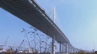 A view of the Long Beach International Gateway bridge Sept. 30, 2024.