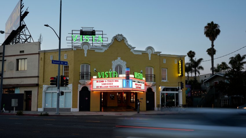 The Vista Theatre is pictured, Friday, Aug. 2, 2024, in the Los Feliz section Los Angeles. (AP Photo/Chris Pizzello)