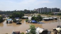 A view of flooded Ganga river