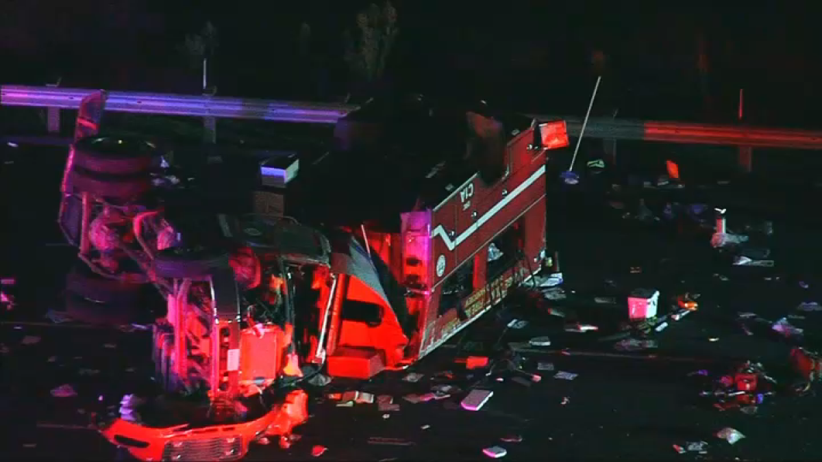 Multiple firefighters injured, airlifted in rollover crash in Irvine – NBC Los Angeles