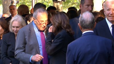 Trump and Harris shake hands at 9/11 ceremony Wednesday