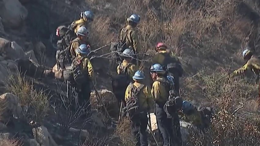 Firefighters at the scene of the Airport Fire in September 2024.