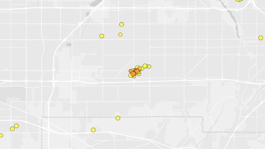 A USGS map displays small earthquake in the Fontana area.