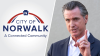 Newsom threatens lawsuit over Norwalk's homeless shelter ban