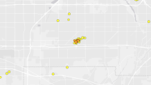 A USGS map shows several small earthquakes in the Fontana area.