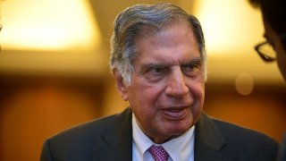 Ratan Tata speaks during an interview.