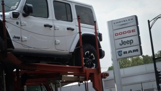 Cars sit on a Chevrolet dealership’s lot on June 20, 2024 in Chicago, Illinois. A cyber attack on CDK Global, a software provider that helps dealerships manage sales and service, has crippled the workflow at approximately 15,000 dealerships across the United States and Canada.