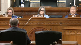 Jim McDonnell answered questions Tuesday from members of the LA City Council during a Public Safety Committee meeting held to discuss his appointment as Chief of the LAPD.