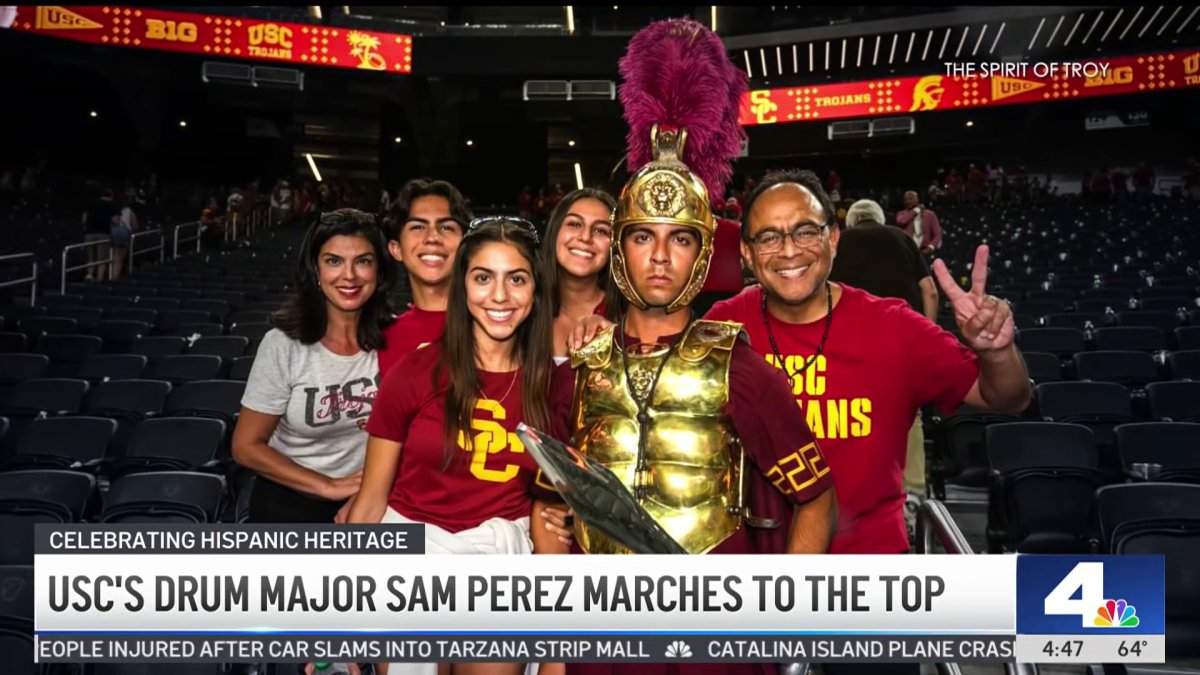 USC’s drum major Sam Perez marches to the top NBC Los Angeles