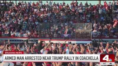 Armed man arrested near Trump rally in Coachella