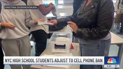 Students at an NYC high school are adjusting to new ban on cellphones in classrooms