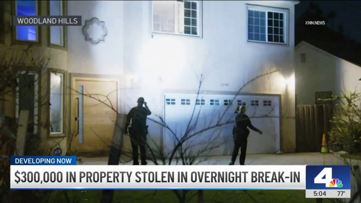 300K in property stolen in overnight Woodland Hills home breakin