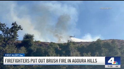 Firefighters put out brush fire in Agoura Hills