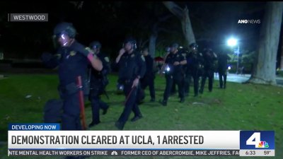 Demonstration cleared at UCLA, 1 arrested