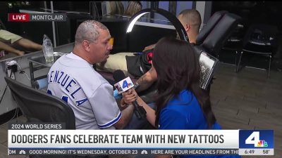 Dodgers fans celebrate team with new tattoos