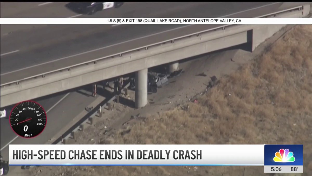 High-speed chase ends in deadly crash in Antelope Valley – NBC Los Angeles