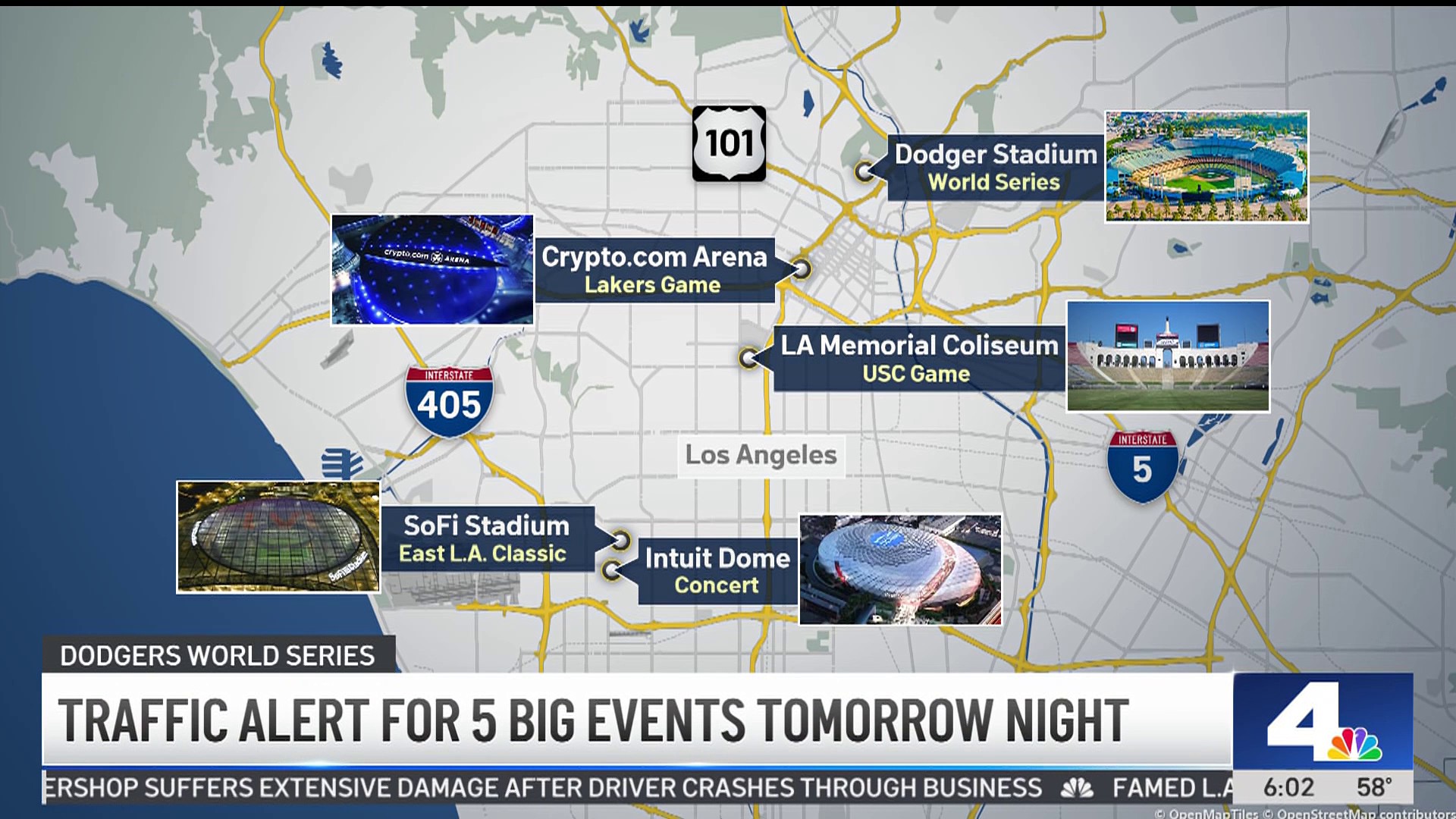 Traffic alert for 5 big events Friday night – NBC Los Angeles