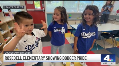 Go Dodgers! Saugus kids show Dodger pride before World Series