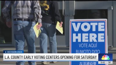 Los Angeles opens early voting centers Saturday