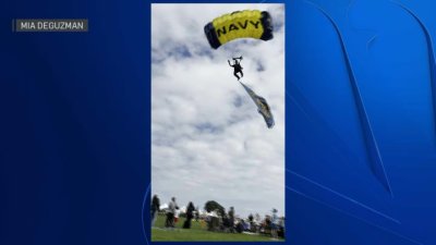 Nuevas imágenes de paracaidista que cayó en el Fleet Week de San Francisco