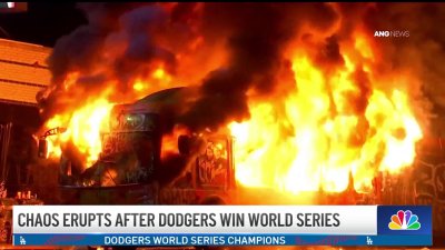 Dodgers' World Series victory causes chaos in Los Angeles