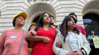 DACA supporters rally outside the 5th Circuit Court of Appeals in New Orleans on Thursday, Oct. 10, 2024, following a hearing on the future of the policy granting hundreds of thousands temporary legal status to stay in the U.S.