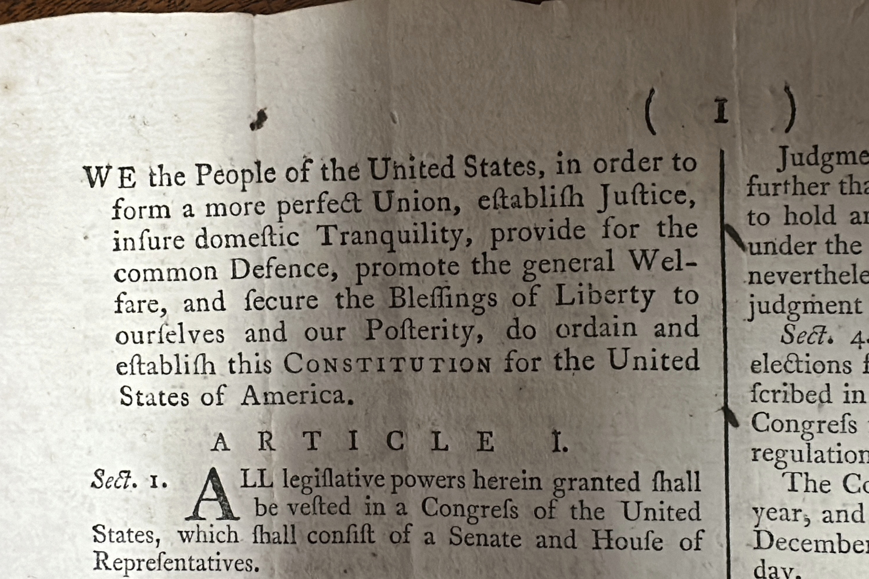 Rare copy of US Constitution sells for 9 million at auction NBC Los