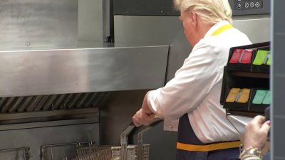 Former Pres. Donald Trump visits Bucks Co. McDonalds, serves fries at drive-thru