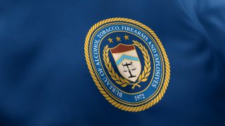 Bureau of Alcohol Tobacco Firearms and Explosives Flag, ATF Flag, 3D Render