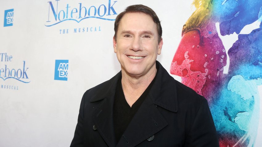 Nicholas Sparks poses at the opening night of the new musical based on the film "The Notebook"